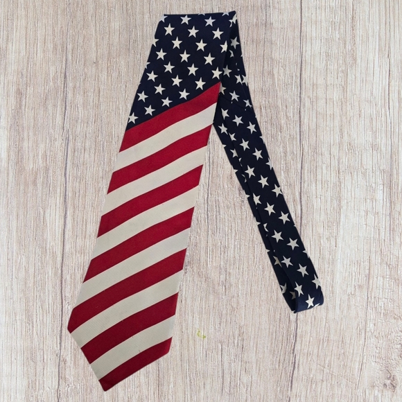 One America 100% Silk Neck Tie Made In U.S.A - Picture 3 of 4